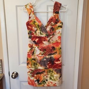 Guess Brand Abstract Floral Mini Bodycon Dress in Size 2